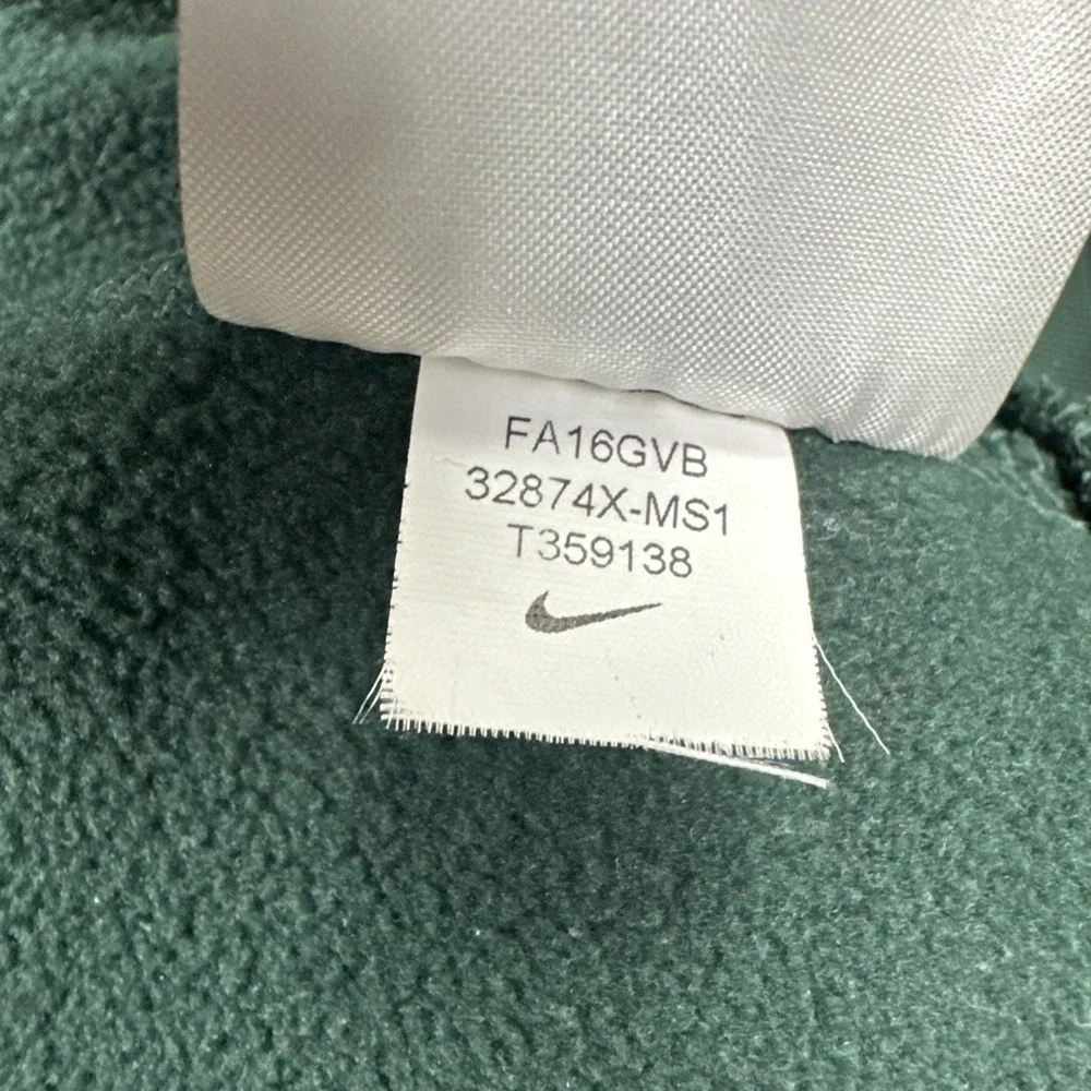 Nike Therma Fit Michigan State Football Hoodie Men 2XL Green Logo Pullover